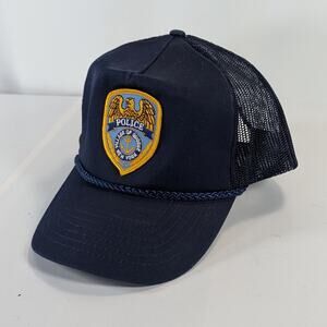 Vintage Village Of Quogue New York Police NY Patch Rope Snapback Cap Hat KC